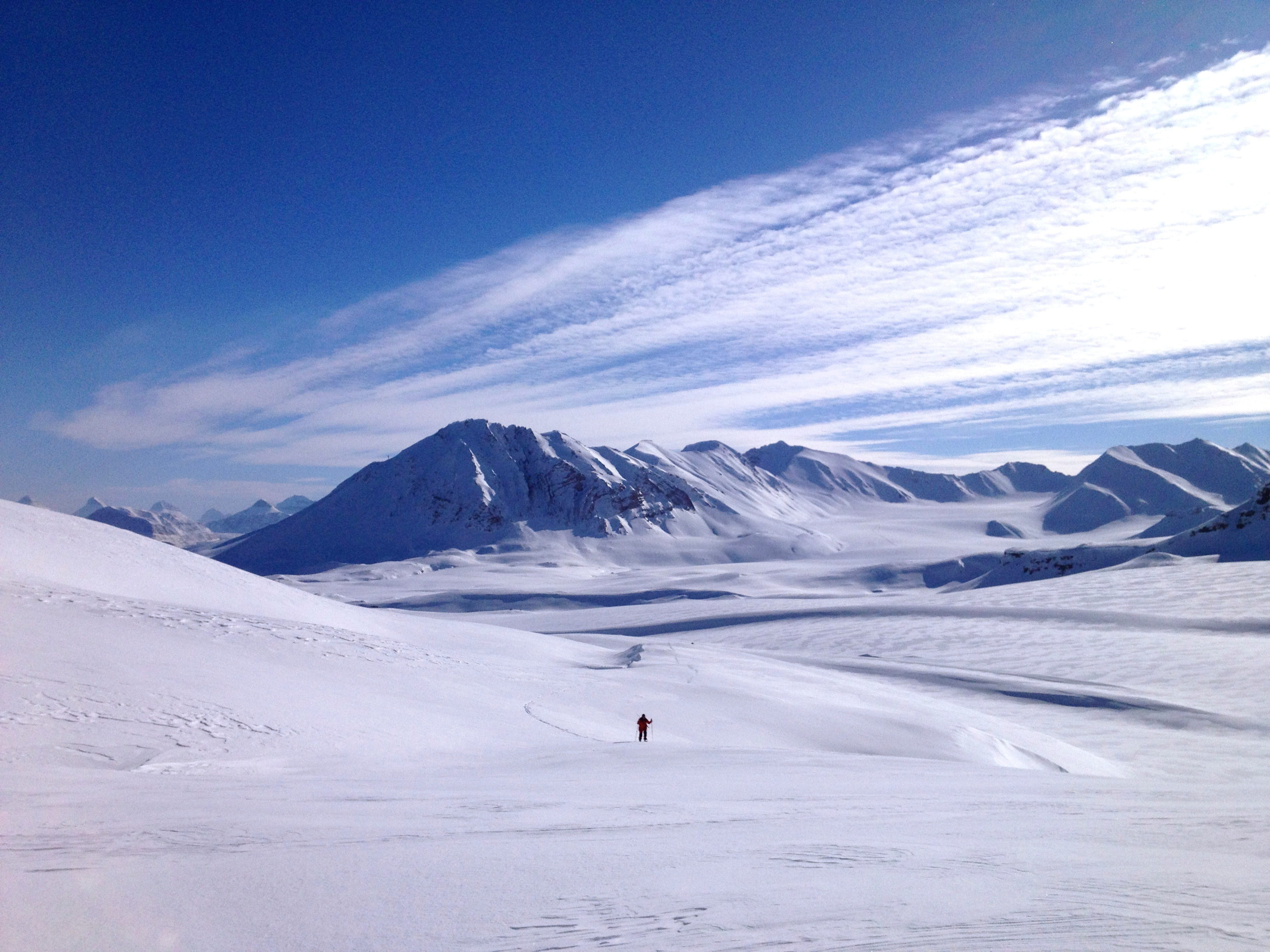 I went back to Ny-Ålesund later in the year and this time needed to cross-country ski around to collect water samples. The scenery was gorgeous!